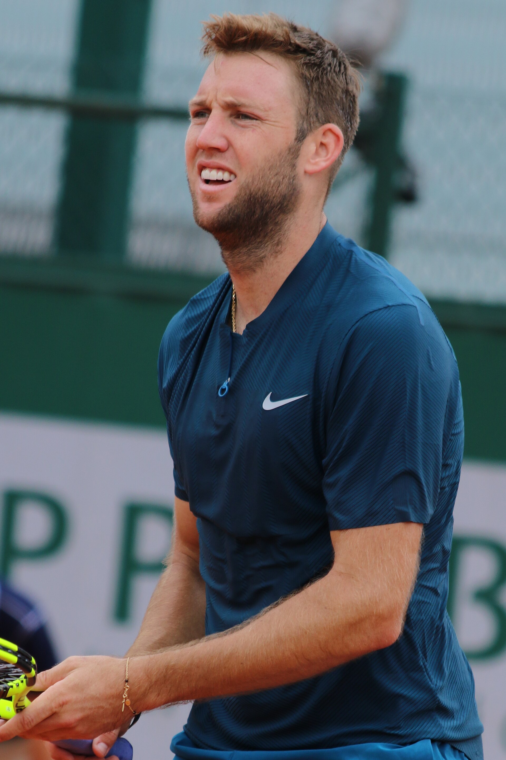 Imagem de referência relacionada a Jack Sock, item descrito como tenista americano
