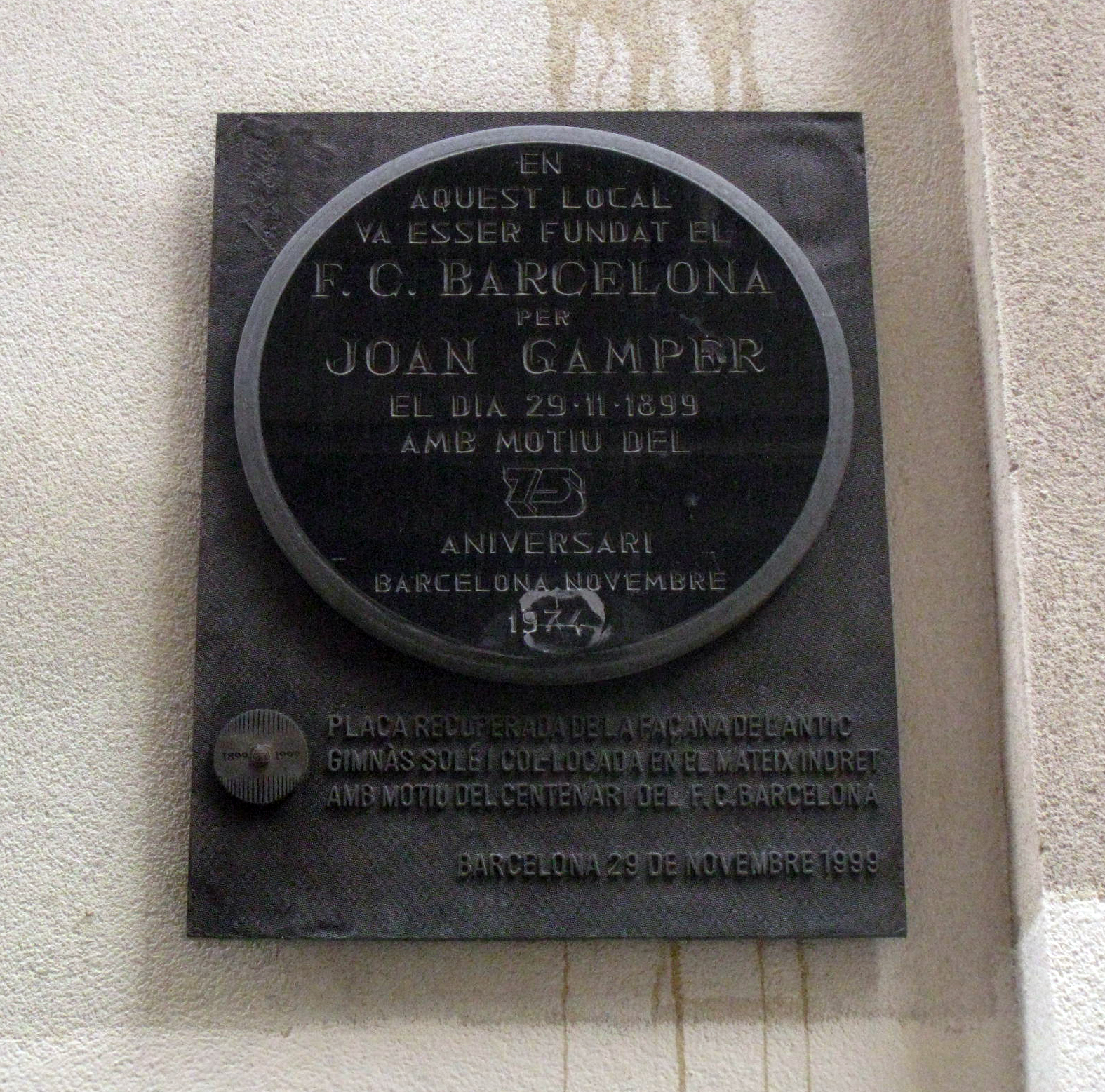 Imagem de referência relacionada a Hans Gamper, item descrito como ex-Presidente do Futbol Club Barcelona