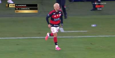 Arrascaesta volta a atuar pelo Flamengo ap&oacute;s quase um m&ecirc;s afastado por uma cirurgia no punho Foto: Reprodu&ccedil;&atilde;o/ESPN