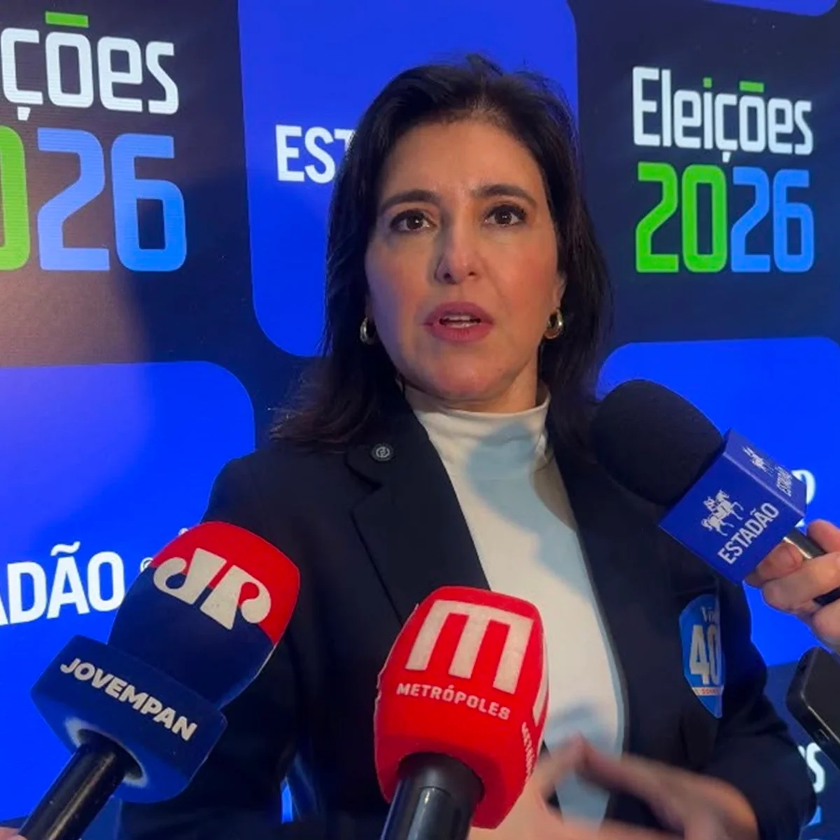 Simone Tebet termina em 3º com 19,23% dos votos e perde Senado por SP