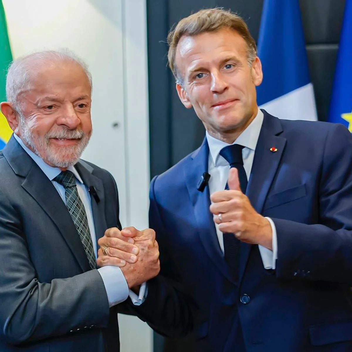 Presidente da França, Macron parabeniza Lula: "Parceria estratégica"