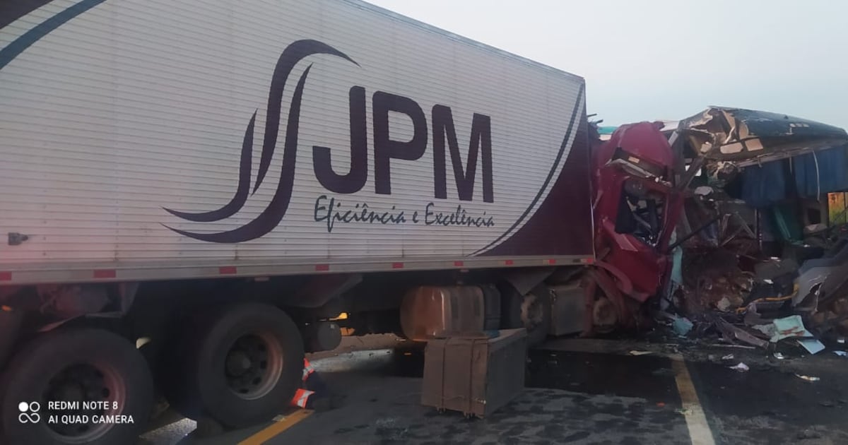 Motorista morre e 41 pessoas ficam feridas em colisão frontal entre ônibus e carreta na BR-381