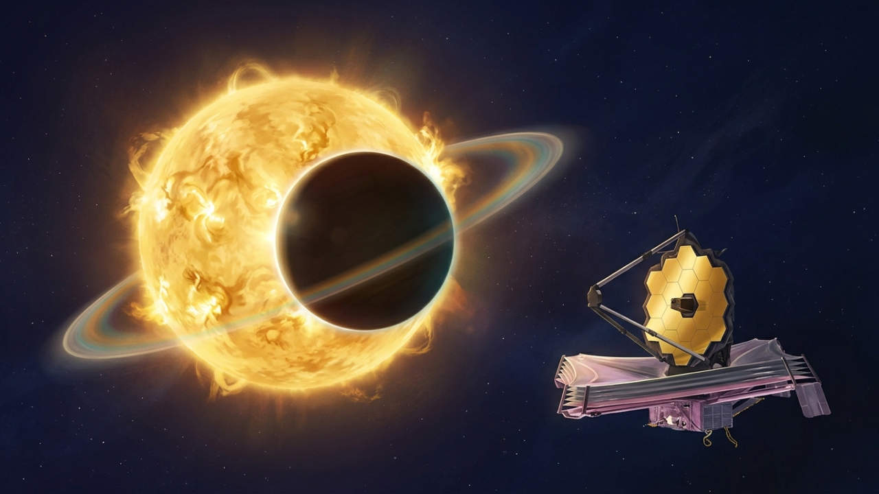 O James Webb consegue descobrir moléculas na atmosfera de um planeta sem chegar perto dele porque analisa pequenas mudanças na luz da estrela durante o trânsito