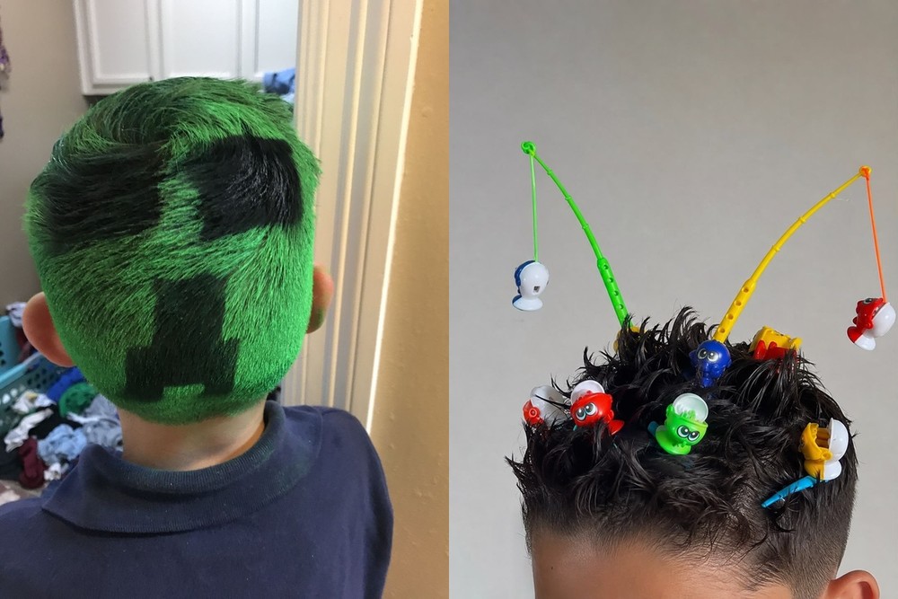 Ideias criativas e prĂĄticas para o dia do cabelo maluco para meninos â Foto: Reprodução/Pinterest