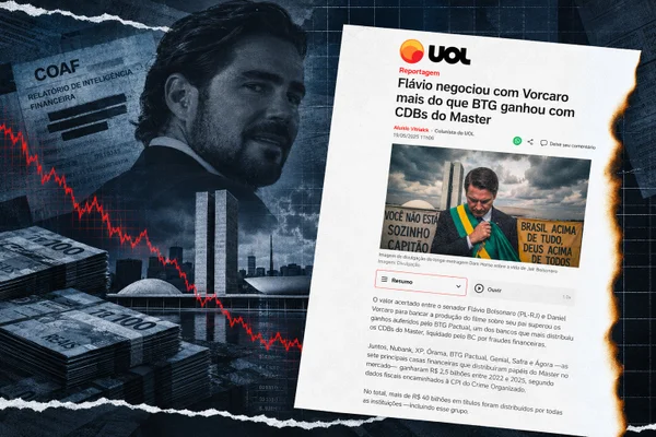 UOL apaga reportagem que compara dinheiro de Vorcaro para Dark Horse com ganhos do BTG no Master