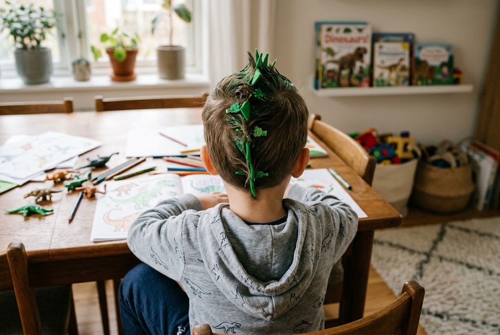 Ideia de cabelo maluco indicada pela IA inspirado em dinossauro â Foto: Imagem gerada por IA/Gemini