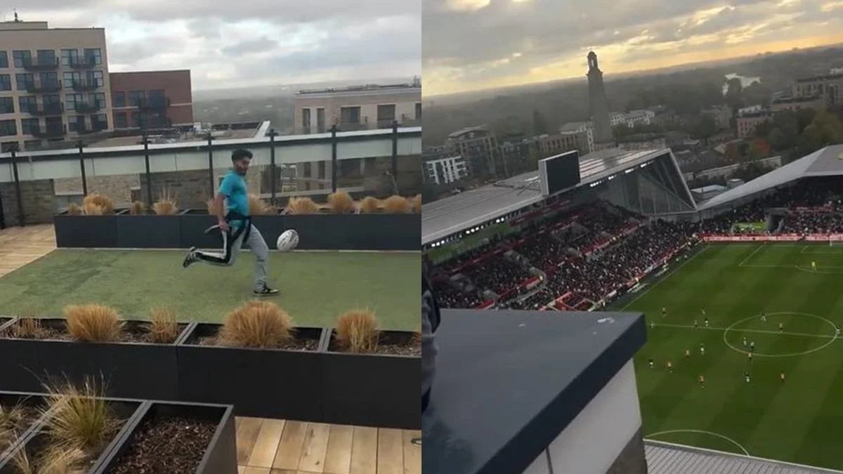 Brentford denuncia homem que chutou bola de rugby de prédio no estádio
